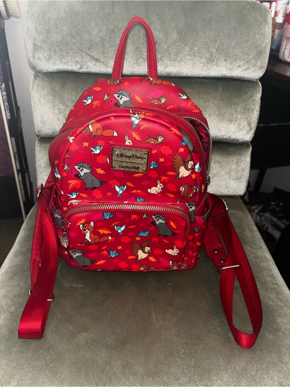 Dooney & Bourke Red Woodland Character Mini Backpack - Picture 1 of 3